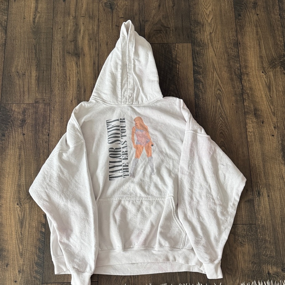 Gildan White Taylor Swift The Eras Tour Pullover Hoodie